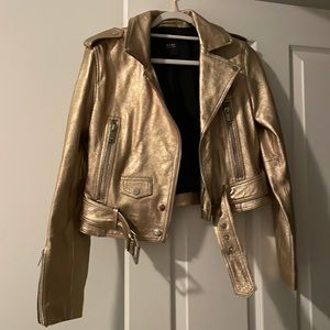 Gold leather jacket
